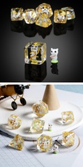 Resin Dice Set (7pcs) [White Cat]